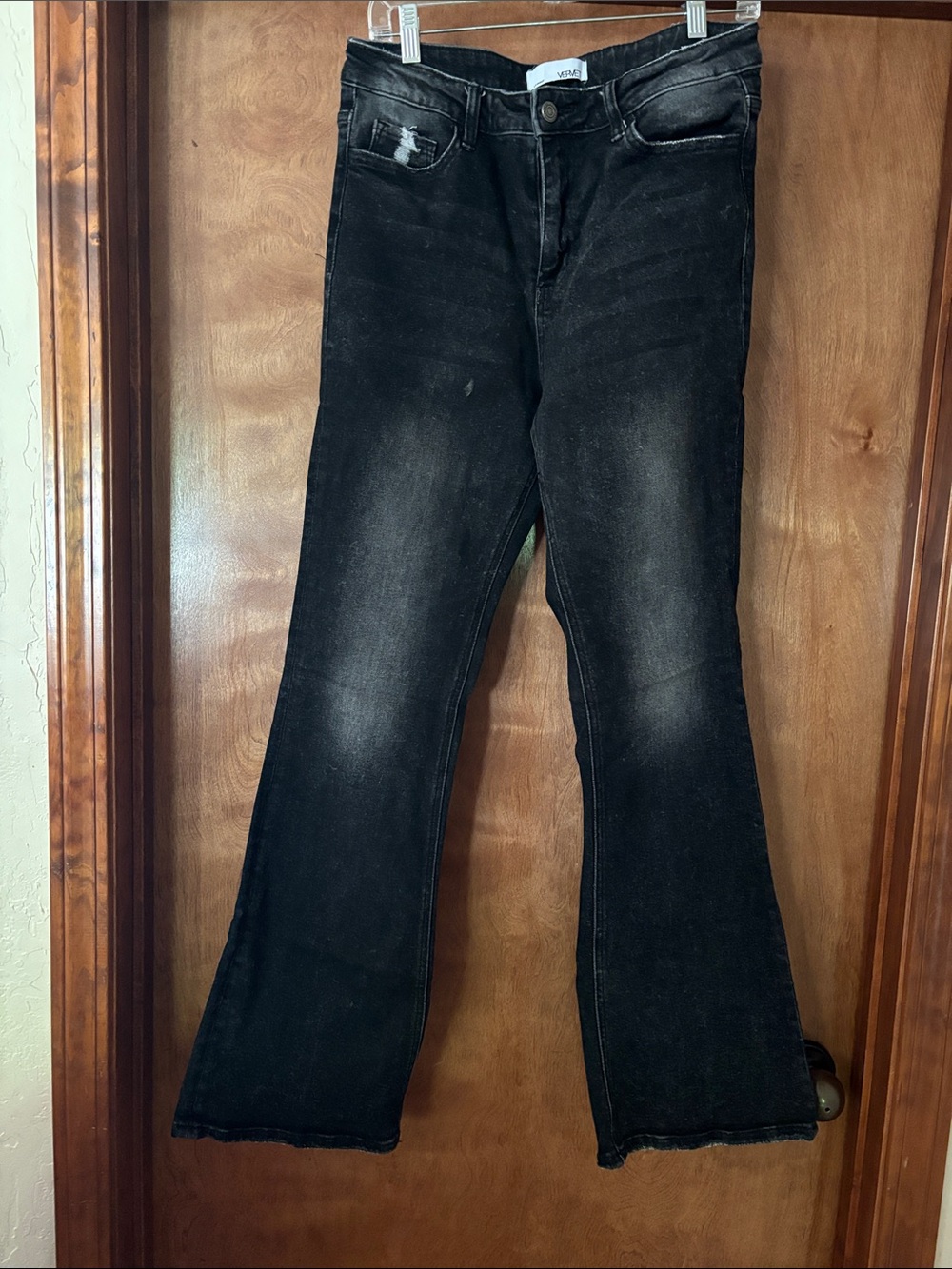 Vervet Black Wash Flare Jeans